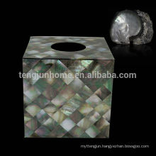 Black Mother of pearl Tissue Box for Home Decor